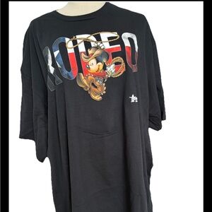 Disney XXL Houston Livestock Show & Rodeo Mickey Mouse Graphic Design Black Shir